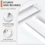 Floating Picture Ledge Shelves Set of 8, 16 Inch Solid Wood Wall Shelves - Image 4