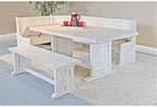 Pemberly Row 75" x 56" Farmhouse Wood Breakfast Nook Set - Image 3
