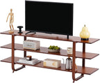 Welnow Bamboo TV Stand for Up to 65 Inch, Mid Century Modern Entertainment by LifeGetsBetterWithWelnow