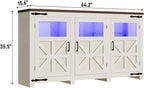 64" Large LED Farmhouse TV Stand - Image 2