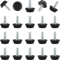 Zorfeter 30 Pcs Screw in Threaded Furniture Adjustable Levelers, M6 Leveling by Zorfeter