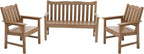 Stoog All-Weather Garden Bench & Chairs Set, 3-Piece Patio Furniture Set by Stoog