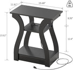 FROMJBEST Black End Table Set of 2 - Image 3