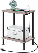 HOOBRO Side Table with Charging Station, End Table with USB Ports and Outlet by HOOBRO