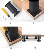 4PCS Adjustable 9.64-16.6 Inch Metal Furniture Legs Black Furniture Replacement - Image 5
