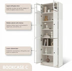 TUSY 85.5" Modern Tall Bookcase - Image 7