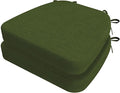 AAAAAcessories D-Shaped Chair Cushions, Machine-Washable Cover, Dark Olive Green by AAAAAcessories