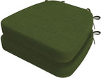 AAAAAcessories D-Shaped Chair Cushions, Machine-Washable Cover, Dark Olive Green by AAAAAcessories