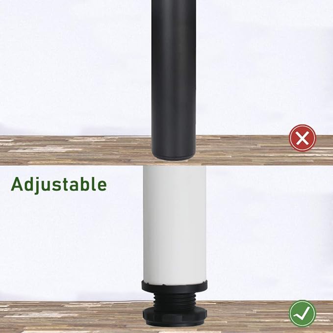 QLLY 29.5 inch / 75cm Adjustable Metal Desk Legs, Heavy Duty Furniture Table - Image 5