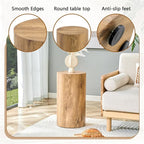 End Table Set of 2, Modern Round Side Table Sofa Couch Tables, Living Room - Image 6