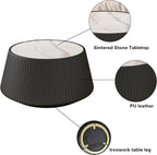 Modern Marble Nesting Coffee Table Set of 2, 26.77" Cup Shaped Coffee and End - Image 7