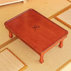 Korean Style Square Folding Coffee Table, Hand-Painted Wooden Dining Table - Image 6