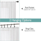 Chyhomenyc Semi Sheer Curtains 84 Inches Long 2 Panels Set, Light Filtering - Image 4