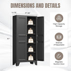 Yizosh Metal Pantry Cabinet, Tall Kitchen Pantry Storage Cabinet - Image 2