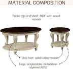 LKTART Round End Table, Victorian Vintage End Tables - Image 7