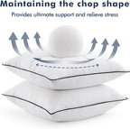 MIULEE Goose Feather Down 26x26 Euro Pillow Insert Set of 2 - Image 6