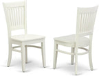East West Furniture ANVA5-LWH-W 5 Piece Kitchen Table Set - Image 4