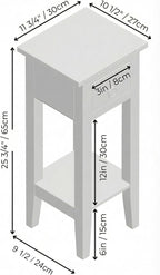 Sunset Trading Shabby Chic Cottage Accent Table, Stonewall Gray - Image 3