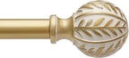 QDWIS Gold Curtain Rods for Windows 66 to 120 inch, Rustic Decorative Drapery by Unknown