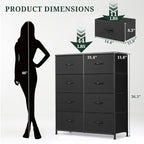 8-Drawer Dresser for Bedroom, Anti-Tip Tall Storage Organizer Chest of Drawers - Image 3