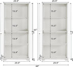 LELELINKY Farmhouse Display Cabinet Set of 2 - Image 3