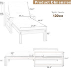 Outdoor Chaise Lounge Chair Set of 3, Patio Chaise Lounge Recliner - Image 2