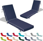 72x21x4in Lounge Cushions for Outdoor Furniture, Outdoor Lounge Chair Cushions by Odsiikly