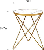 HLR Modern Round Side Table Set of 2, End Table - Image 3