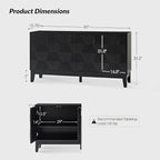 HULALA HOME Mid Century Sideboard Buffet Cabinet - Image 2