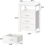 Huuger Nightstands Set of 2, 27.6 Inch End Tables - Image 7