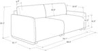 Serta Vail 86" Convertible Sleeper Sofa, Queen Size, Wall-Hugging Dreamglide - Image 2
