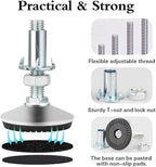 4 Set M10 Adjustable Leveling Feet, Heavy Duty Height Adjuster Furniture - Image 3