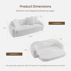 SICOTAS Curved Sofa Couch Bed for Living Room Convertible Futon Cloud Boneless - Image 8