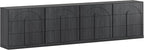 BELLEZE Set of 4 Bookcase with 3 Drawers, Modern Book Shelf with Wide Wooden - Image 6