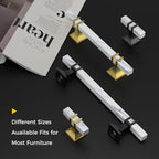 Rergy Cabinet Handles Marble Drawer Pulls and Knobs, T-Bar Hardware - Image 5