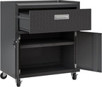 Manhattan Comfort Fortress Storage Units, Charcoal Gray - Image 6