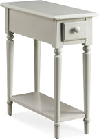 Leick Home Coastal End Table, Solid Wood, 1 Drawer, Bottom Display Shelf by LeickFurniture