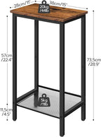 HOOBRO Tall Side Table, Industrial End Telephone Table - Image 3