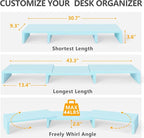 TAVR Dual Monitor Stand Riser Office Desktop Organizer Stand - Image 3