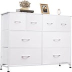 WLIVE Dresser for Bedroom with 8 Drawers, Wide Fabric Dresser for Storage and by WLIVE