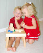 Damhorst Toys Personalized Wooden Child's Name Puzzle Stool Primary Colors - Image 2