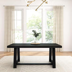 Plank+Beam 72 Inch Farmhouse Dining Table, Solid Wood Rustic Kitchen Table - Image 3
