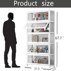 Display Cabinet with Acrylic Door, 5-Tier Curio Cabine, Collectibles Toy - Image 2