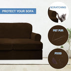 CUCRAF Cushion Sofa Cover 4 Piece Slipcovers, Soft Thick Velvet Couch Cover - Image 4