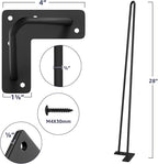 SMARTSTANDARD Hairpin Table Legs 26 Inch, 3/8" Solid Metal Legs - Image 3