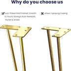 SMARTSTANDARD 8 Inch Hairpin Furniture Legs, 3/8'' Rods Metal Home DIY Projects - Image 4