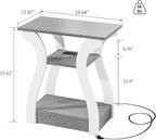 FROMJBEST End Tables Living Room Set of 2, Nightstand - Image 3