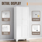 Yizosh Metal Pantry Cabinet, Cupboard - Image 4
