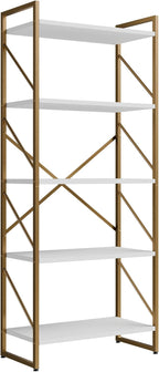 Shintenchi 5 Tiers Bookshelf, Classically Tall Bookcase Shelf, Industrial Book - Image 6