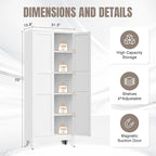 Yizosh Metal Pantry Cabinet, Cupboard - Image 2